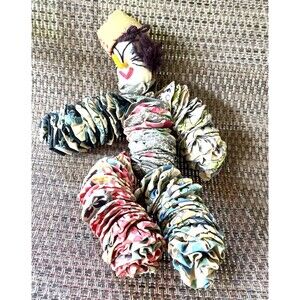 Vintage Yoyo Clown Doll Handmade Rag Doll
